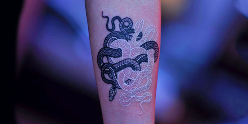 Tattoo white and black Ink